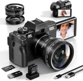 4K 48MP Digital Camera for Photography and Vlogging with 32GB TF Card for YouTube