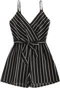 Women'S Casual Linen Jumpsuits Overalls Baggy Bib Pants plus Size Wide Leg Rompers(Black,L)