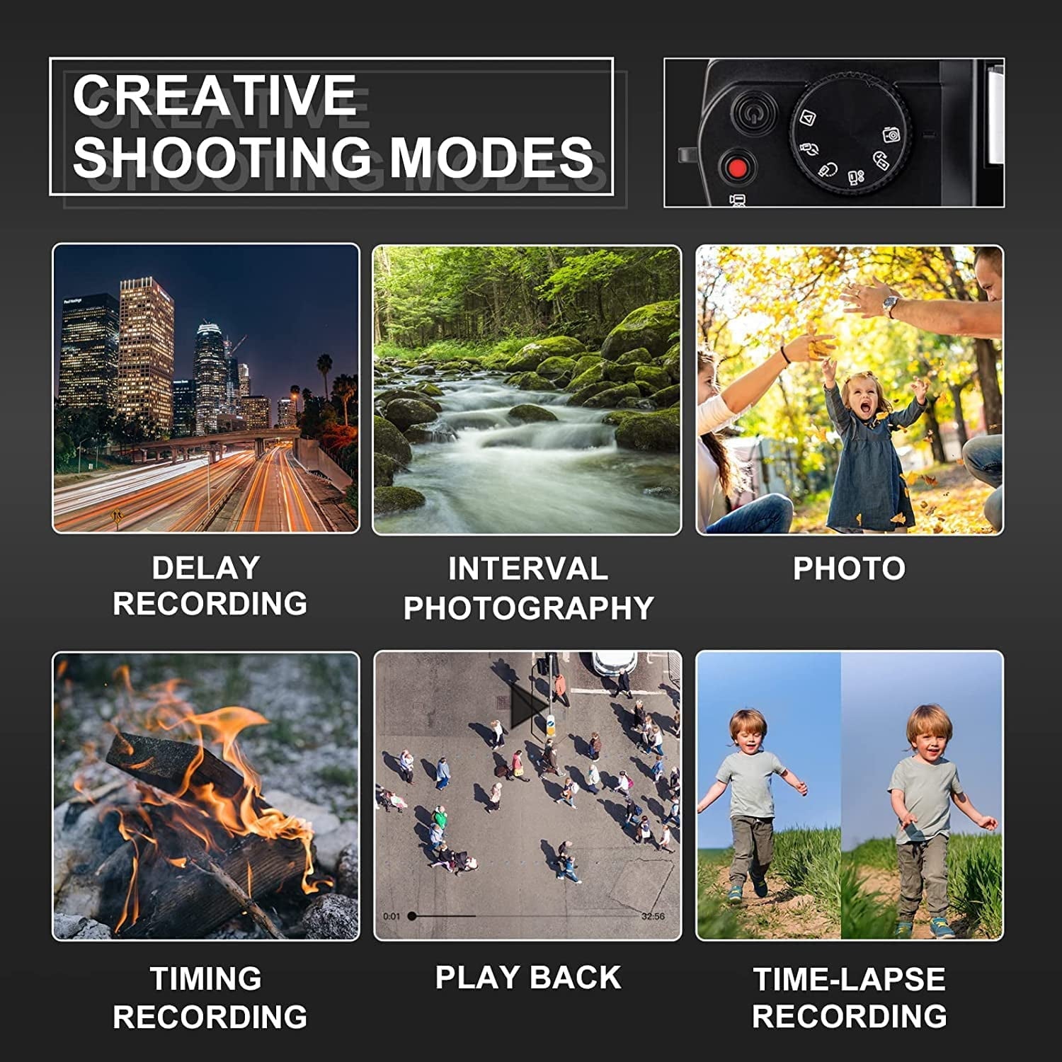 4K 48MP Digital Camera for Photography and Vlogging with 32GB TF Card for YouTube